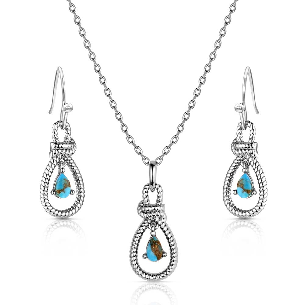 Montana Silversmiths Turquoise Teardrop Jewelry Set