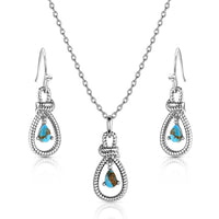 Montana Silversmiths Turquoise Teardrop Jewelry Set