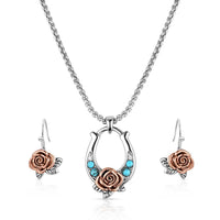 Montana Silversmiths Ride for the Roses Jewelry Set