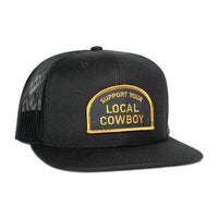 Cowboy Cool "Support Your Local Cowboy" Trucker Hat in Black