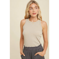 Women's Crew Neck Ribbed Knit Tank Top (Available in 12 Color Options!)