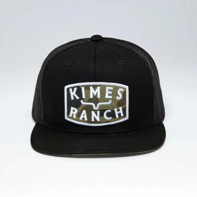 Kimes Ranch Roy Trucker Cap in Solid Black