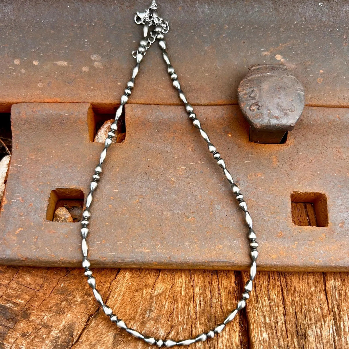 Thunder & Stone 16" Sterling Silver Teardrop & Torpedo Pearl Necklace