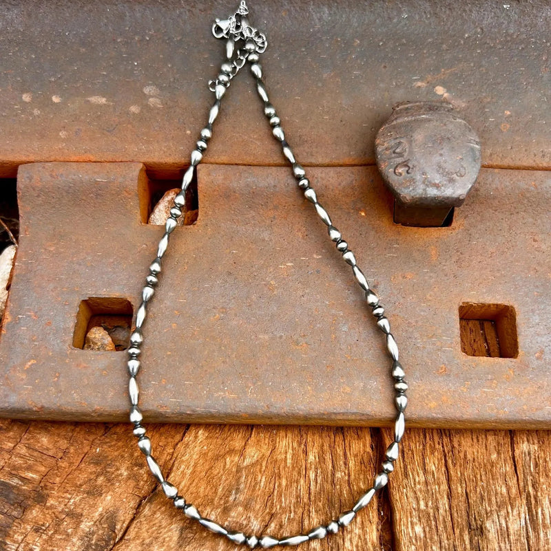 Thunder & Stone 16" Sterling Silver Teardrop & Torpedo Pearl Necklace