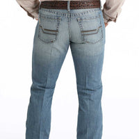 Cinch Men's Ian Slim Fit Bootcut Jean in Medium Stonewash