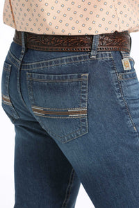 Cinch Men's Ian Slim Fit Bootcut Jean in Medium Stonewash
