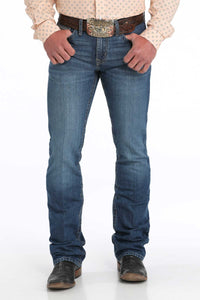 Cinch Men's Ian Slim Fit Bootcut Jean in Medium Stonewash