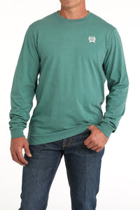 Cinch Men's "Cinch Original" Long Sleeve T-Shirt in Green