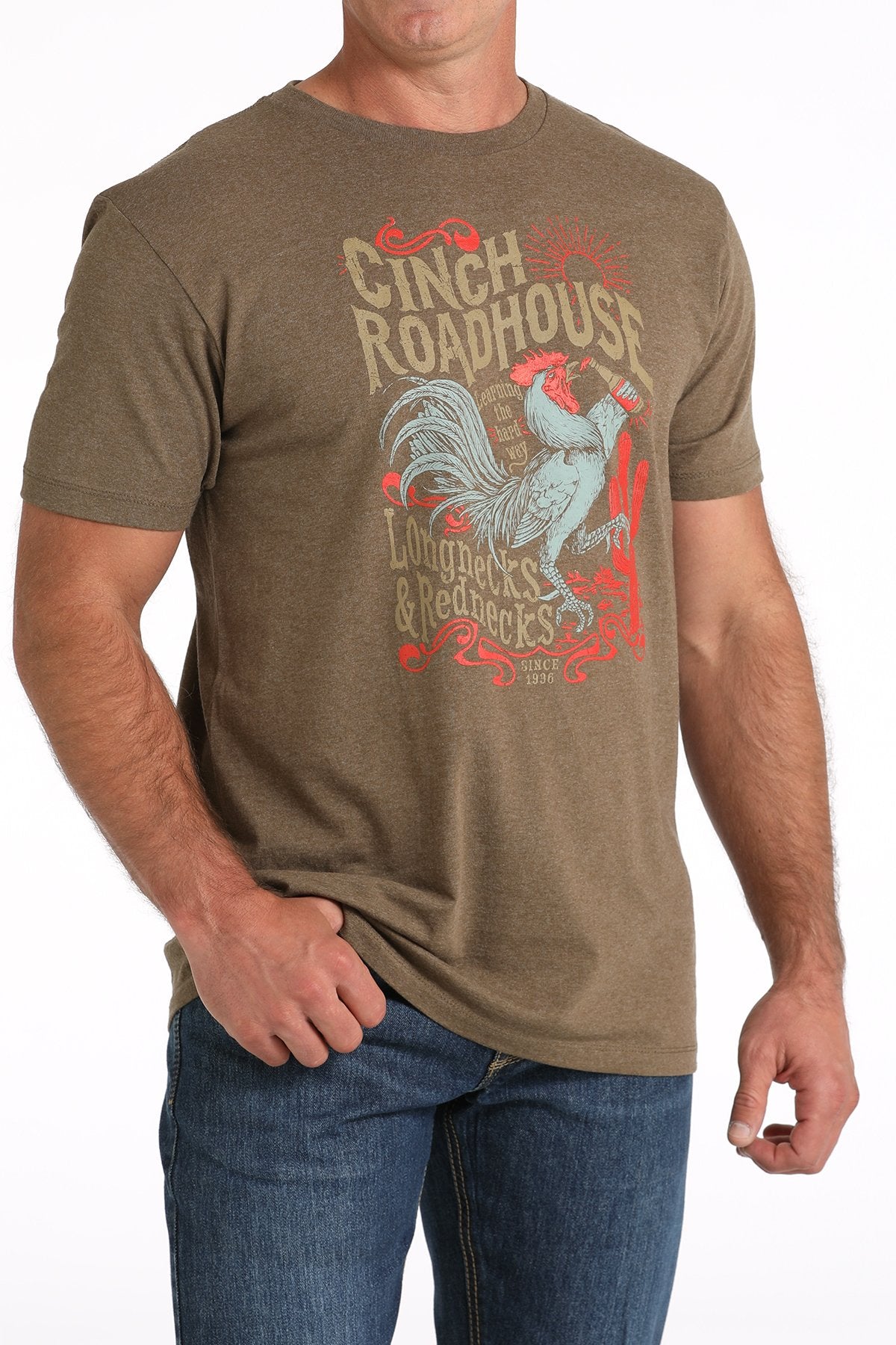 Cinch Men's "Roadhouse" Graphic T-Shirt in Brown