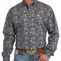 Cinch Men's L/S Classic Fit Paisley Western Button Down Shirt in Multi