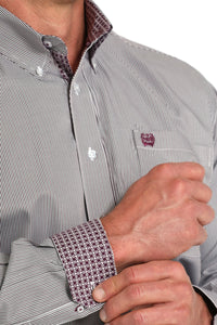 Cinch Men's Tencel™ L/S Multicolor Striped Button-Down Western Shirt