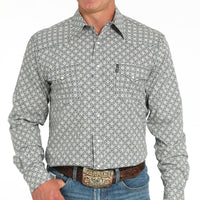 Cinch Men's L/S Modern Fit Multicolored Geometric Print Western Snap Shirt