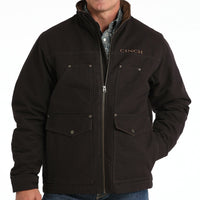 Cinch Men's Logo Concealed Carry Canvas Jacket in Brown