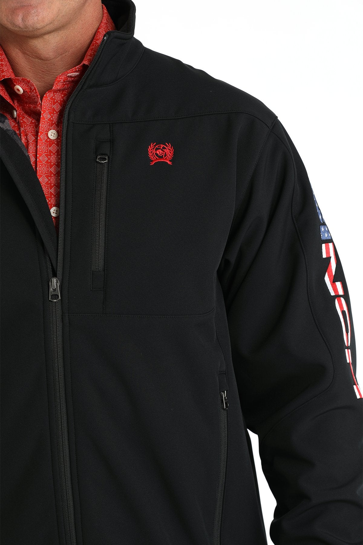 Cinch Men's Patriotic Logo Bonded Jacket in Black