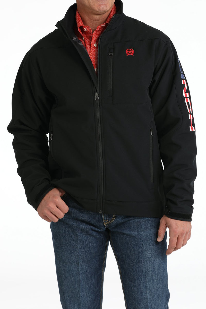 Cinch Men's Patriotic Logo Bonded Jacket in Black