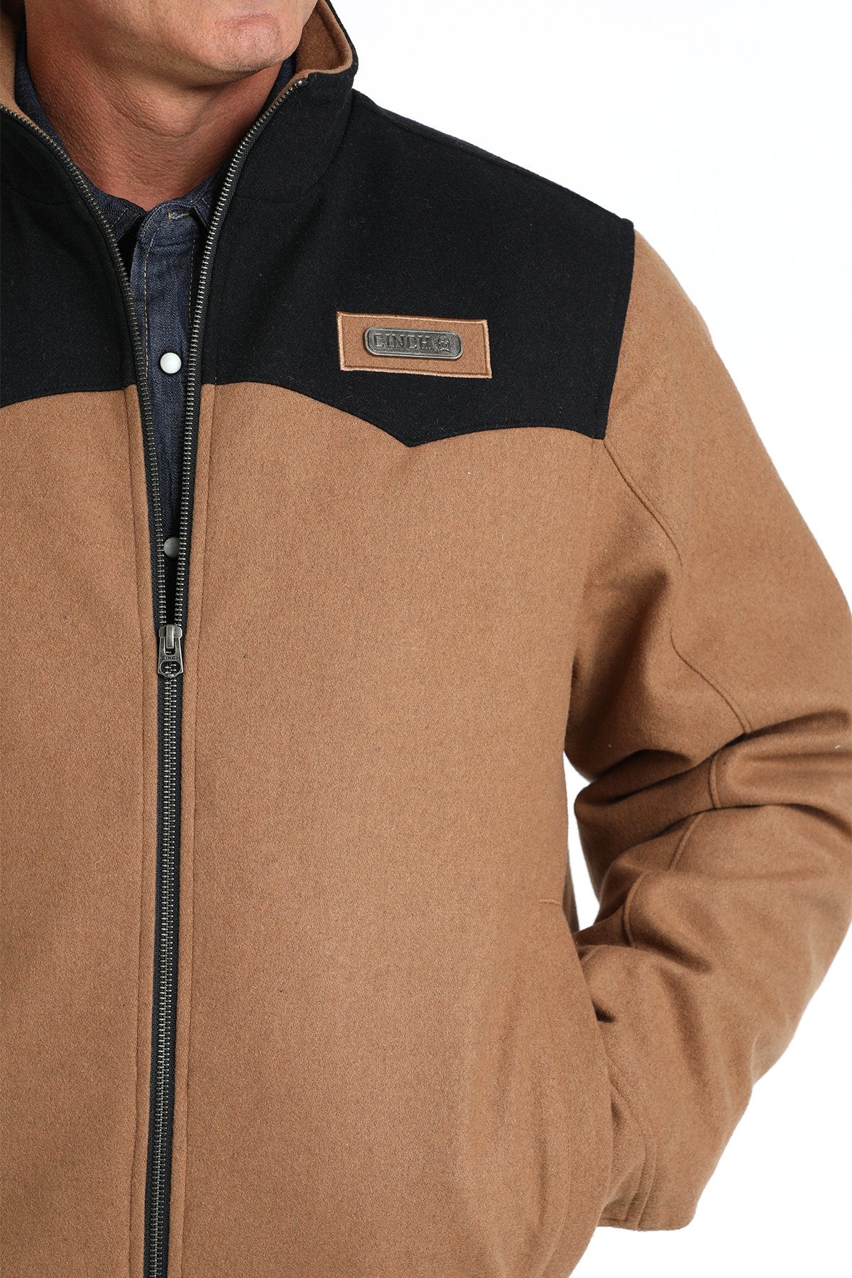 Cinch Men's Wooly Concealed Carry Western Jacket in Brown