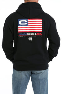 Cinch Men's Vintage American Logo Hoodie in Black