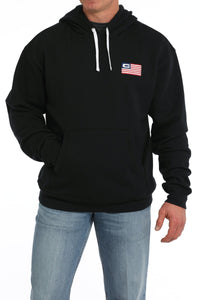 Cinch Men's Vintage American Logo Hoodie in Black