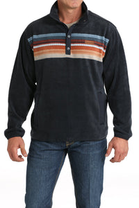 Cinch Men's Quarter Snap Fleece Pullover in Navy