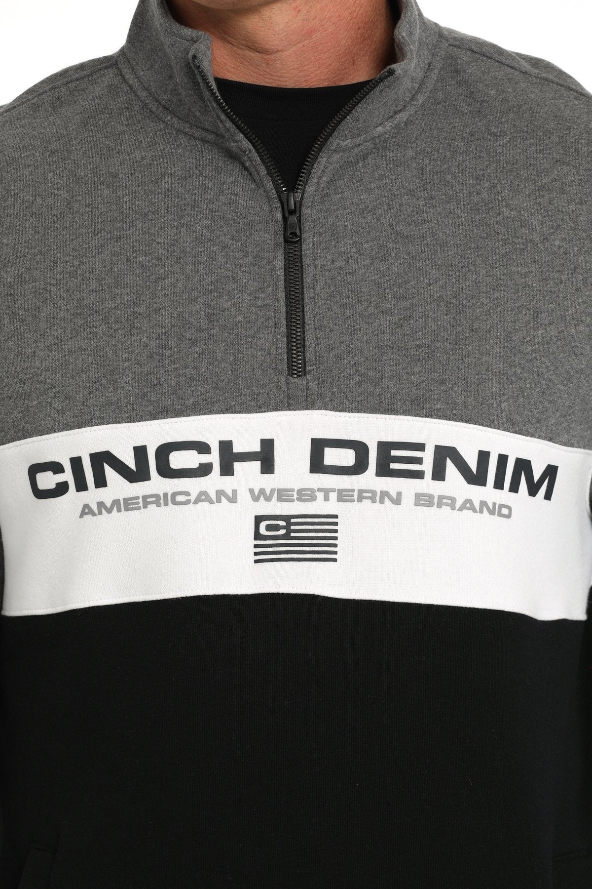 Cinch Men's Cinch Denim Quarter Zip Pullover in Multi