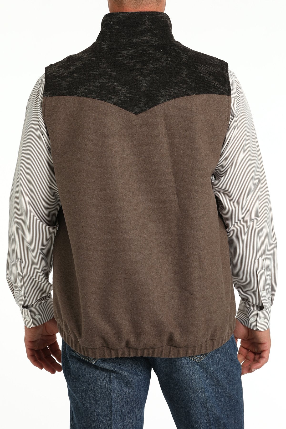 Cinch Men's Wooly Southwest Concealed Carry Western Vest in Brown