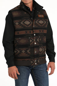 Cinch Men's Reversible Quilted Vest in Brown & Black