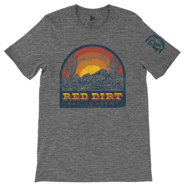 Red Dirt Hat Co. "Rise n Shine" T-Shirt in Heather Grey