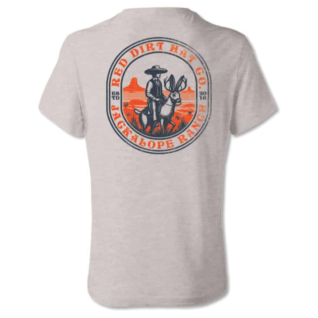 Red Dirt Hat Co. "Jackalope Trail" Graphic T-Shirt in Heather Grey