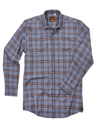 Flynt Western Men's Amistad Western Pearl Snap Shirt in Blue Plaid