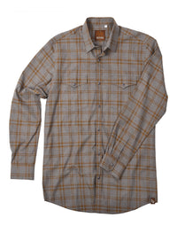 Flynt Western Men's Amistad Western Pearl Snap Shirt in Gray Plaid