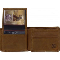 Silver Creek Classic Western Brown Leather Bifold Passcase Wallet