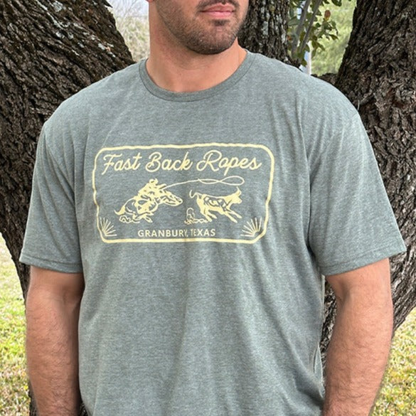 Fast Back Men's Rio Vista Logo T-Shirt in Heather Green