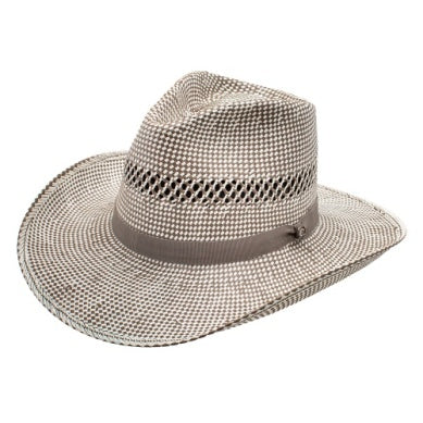 Charlie 1 Horse Old School Straw Hat in Ivory/Grey