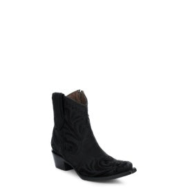 Circle G by Corral Women's Black Embroidered Ankle Boot