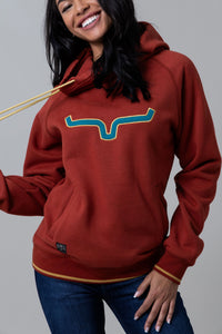 Kimes Ranch Women's Two Scoops Hoodie in Rust Red