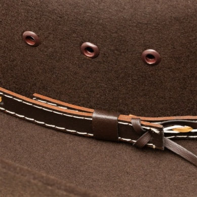 Stetson Stallion Square Wool Felt Hat in Chocolate