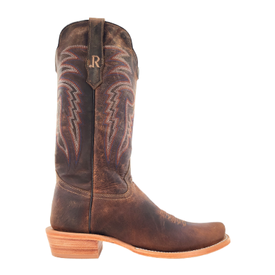 R. Watson Men's Narrow Square Toe Western Boot in Crazy Tan Goat