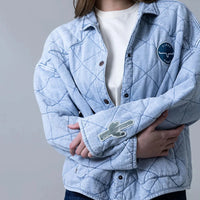 Kimes Ranch Women's Rincon Throw Jacket in Light Wash Indigo