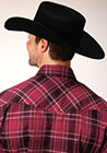 Roper Men's Red Plaid Snap Western Shirt