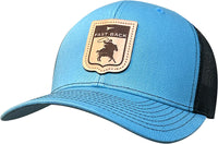 Fast Back Leather Patch Ball Cap in Blue/Black