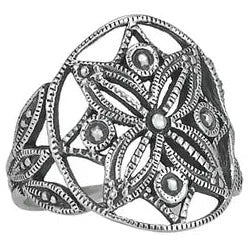 Sterling Silver Octagram Star Ring