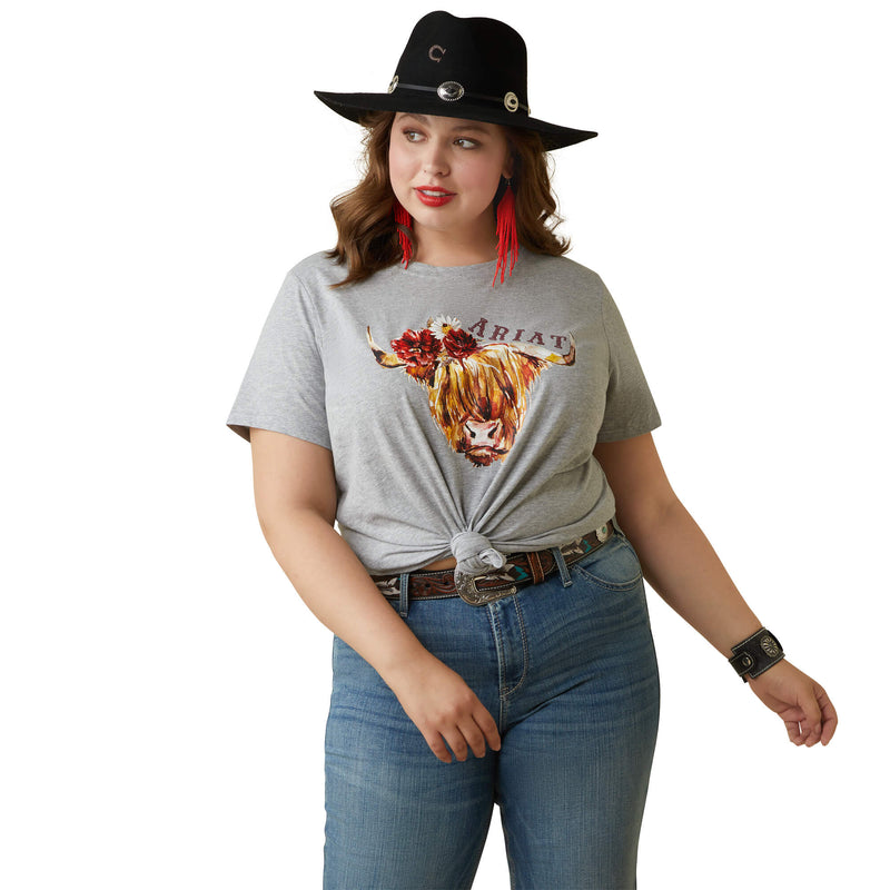 Ariat Women's R.E.A.L. Highlander Rose Tee (Available in Regular and Plus Sizes)