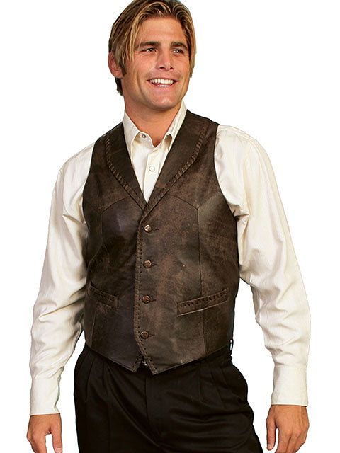 Scully Men's Trail Rider Vest-Brown Buff