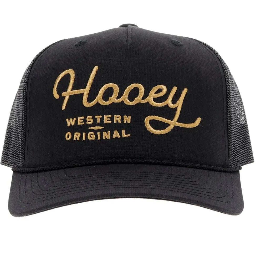 Hooey OG Trucker Hat in Black/Gold