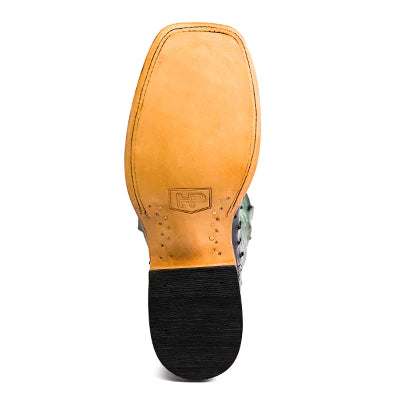Horse Power Black FQ Ostrich Boot-Emerald Explosion