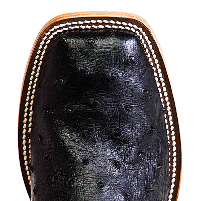 Horse Power Black FQ Ostrich Boot-Emerald Explosion