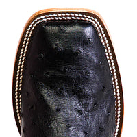 Horse Power Black FQ Ostrich Boot-Emerald Explosion