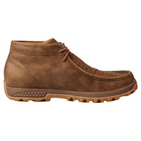 Twisted X Men's Chukka Driving Moc- Bomber and Chocolate