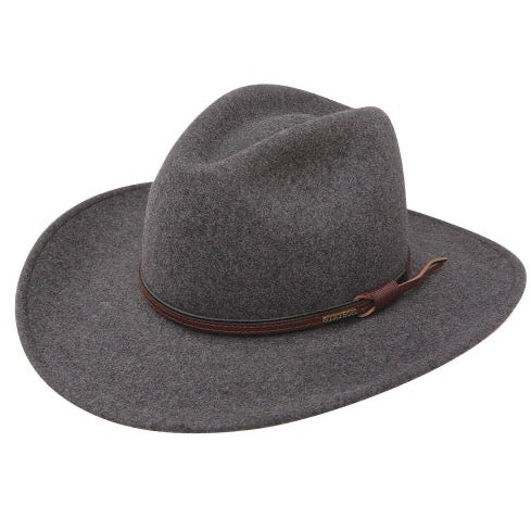 Stetson Crushable Grey Bull Wool Hat