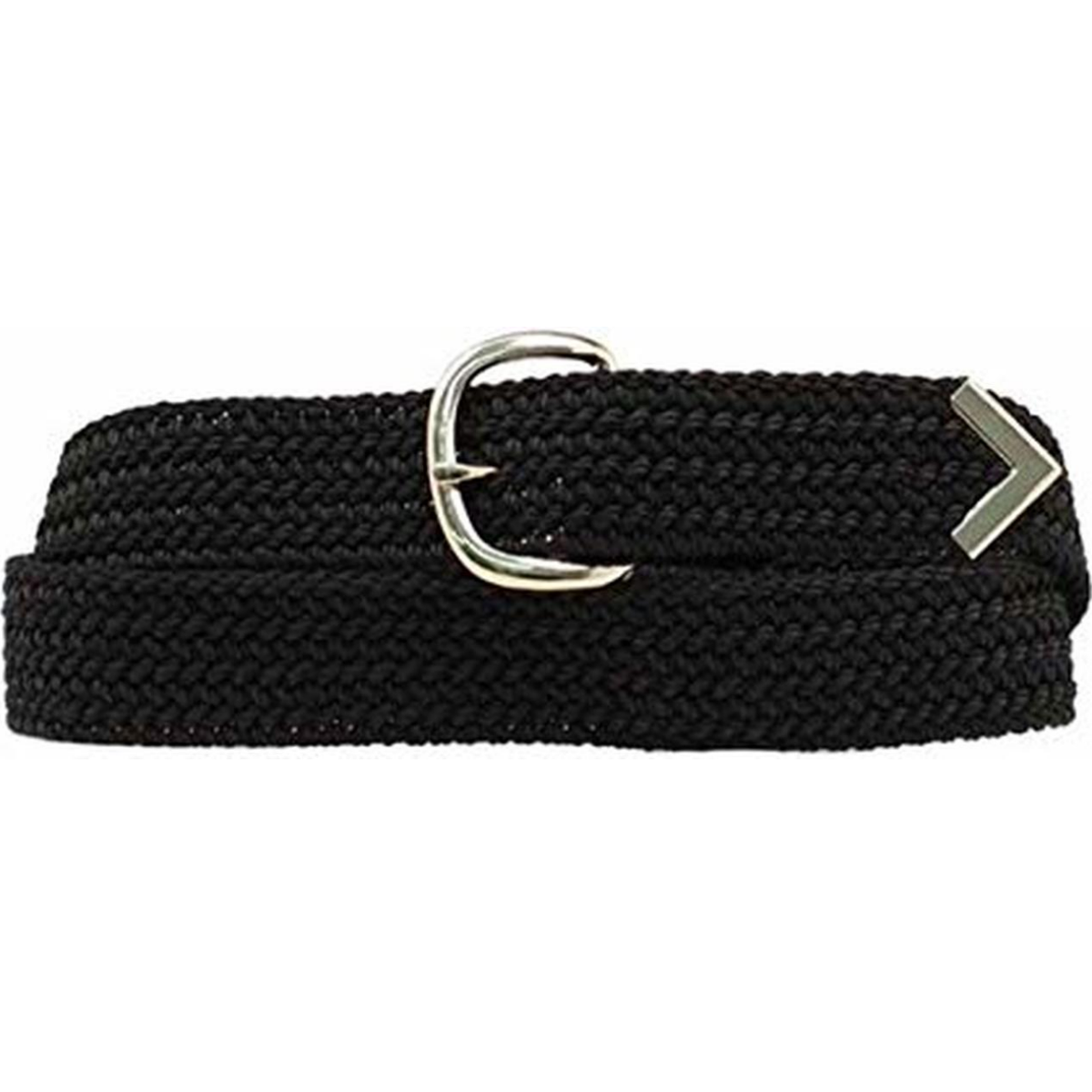 Black Nylon Braided Belt